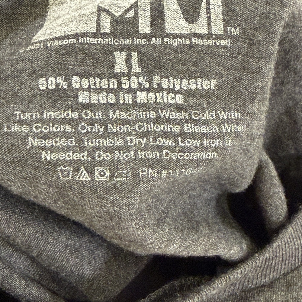 MTV Long Sleeve Dark Gray Graphic T-Shirt Tie Dye Logo Men's Size XL 80's 90's - Picture 13 of 14